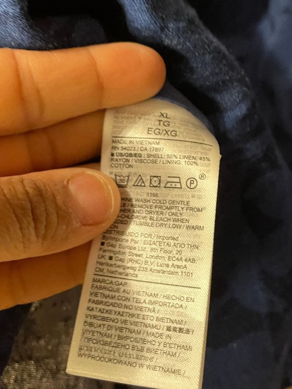 GAP Blue Floral Square-Neck Tank XL - Picture 3 of 10